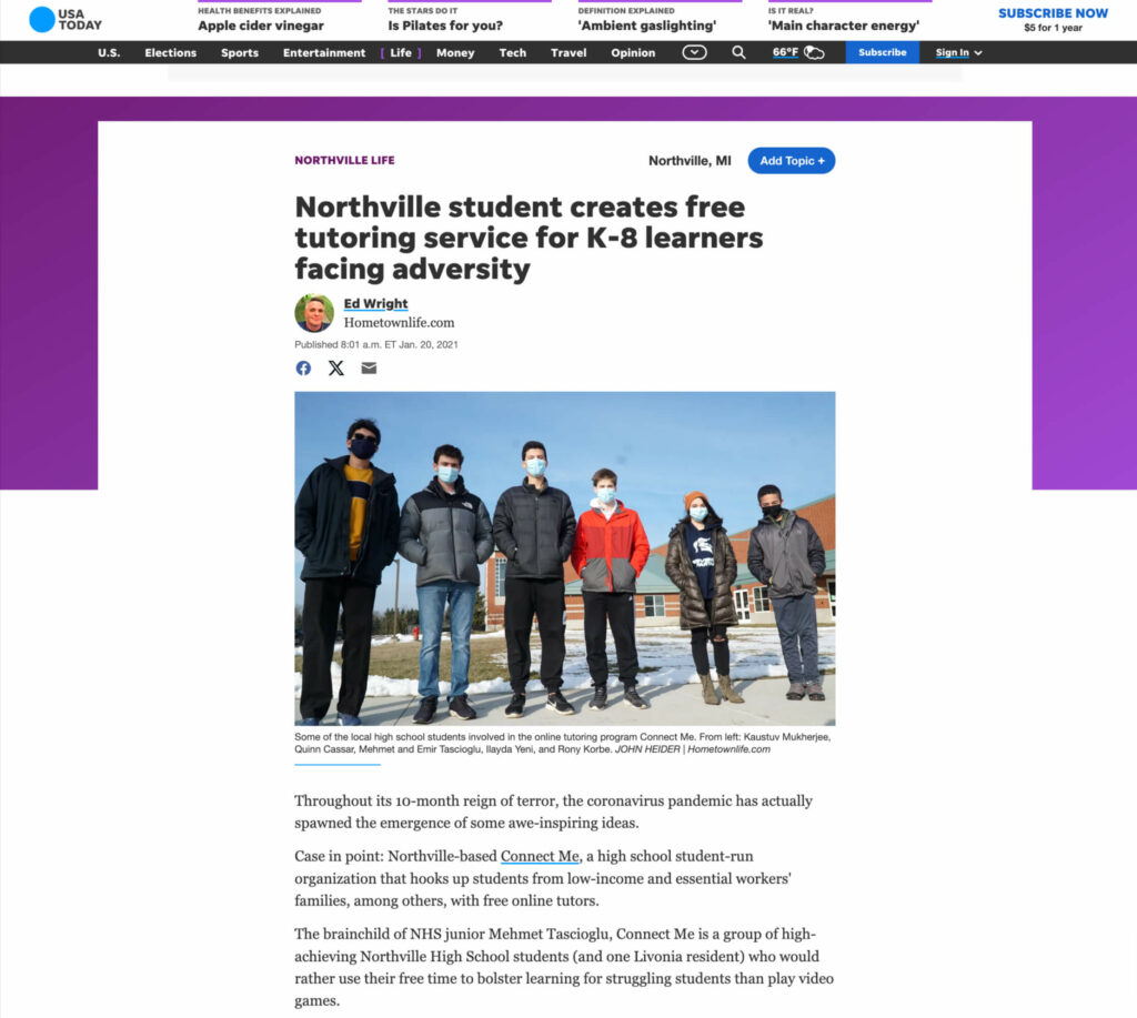 media coverage usa today northville adversity